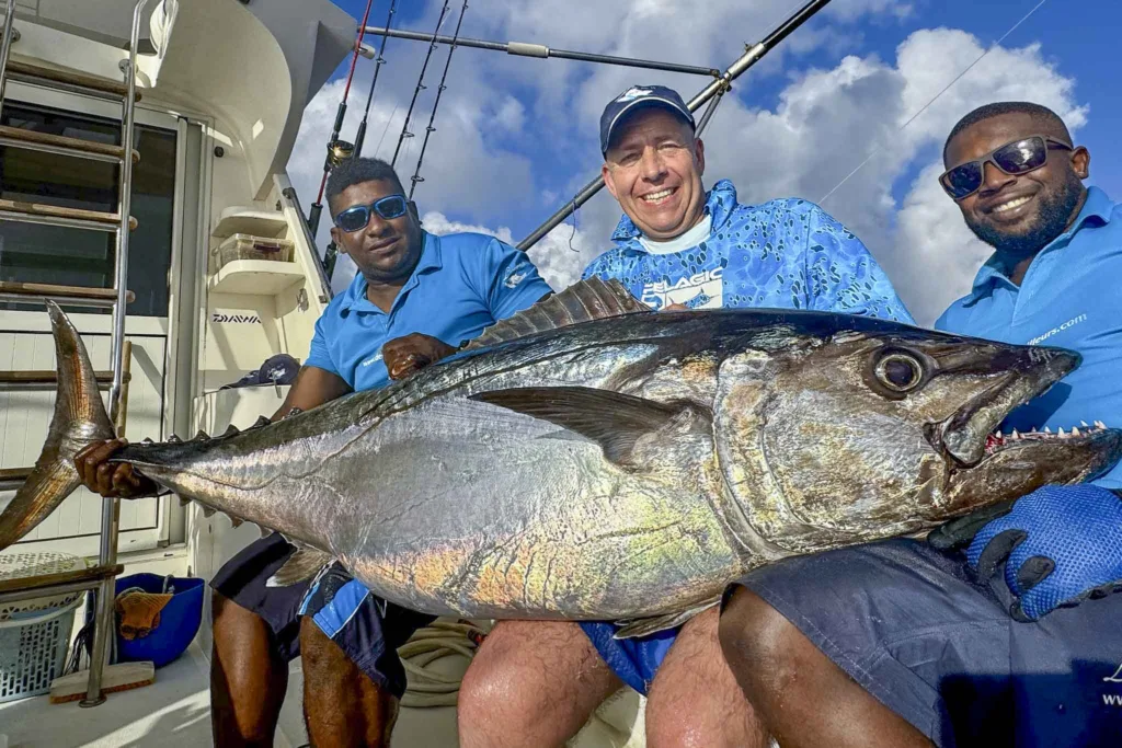 Dogtooth Tuna gefangen auf den Hawkins Banks in Rodrigues